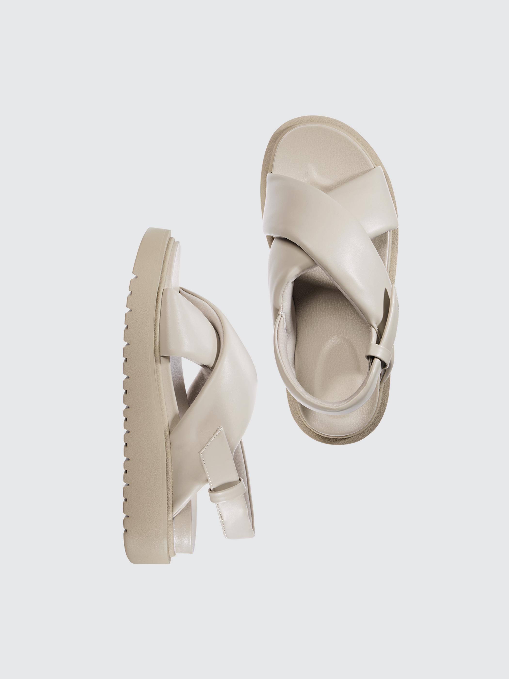 WOMEN CROSS STRAP SANDALS (UNIQLO : C)