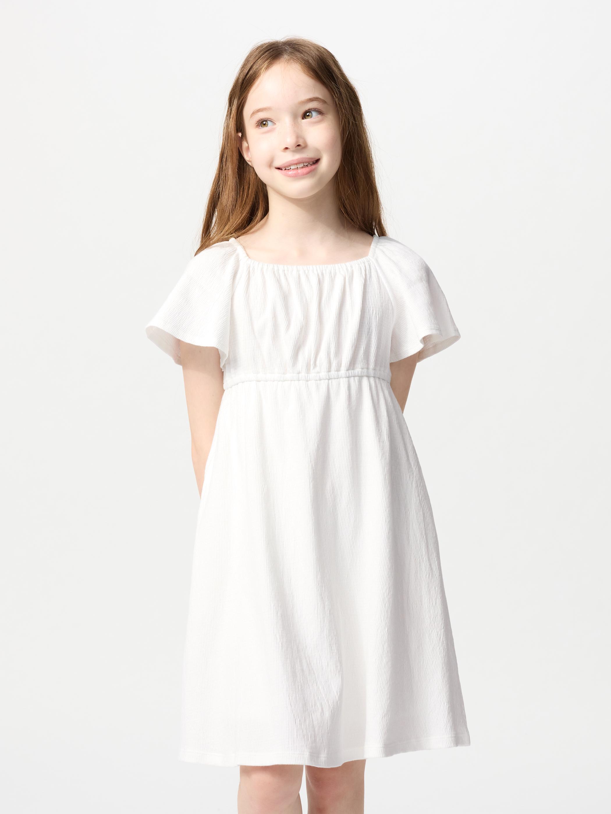 GIRLS FLARE SLEEVE DRESS