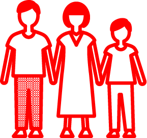 3年間での支援受益者 子ども ピクトグラム