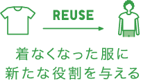 支援衣料としてリユース