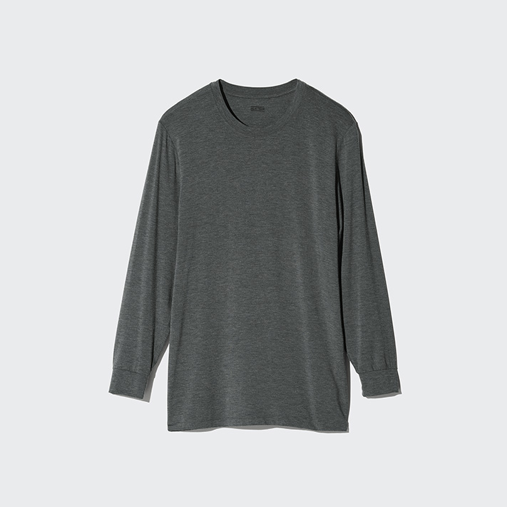 MEN ヒートテッククルーネックT/9分袖