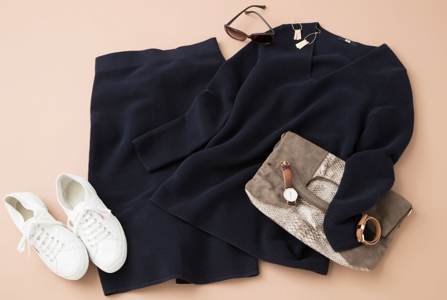 Jieda リップルクルーセーター セットアップで楽しめる今から着られるリップルセーター｜UNIQLO