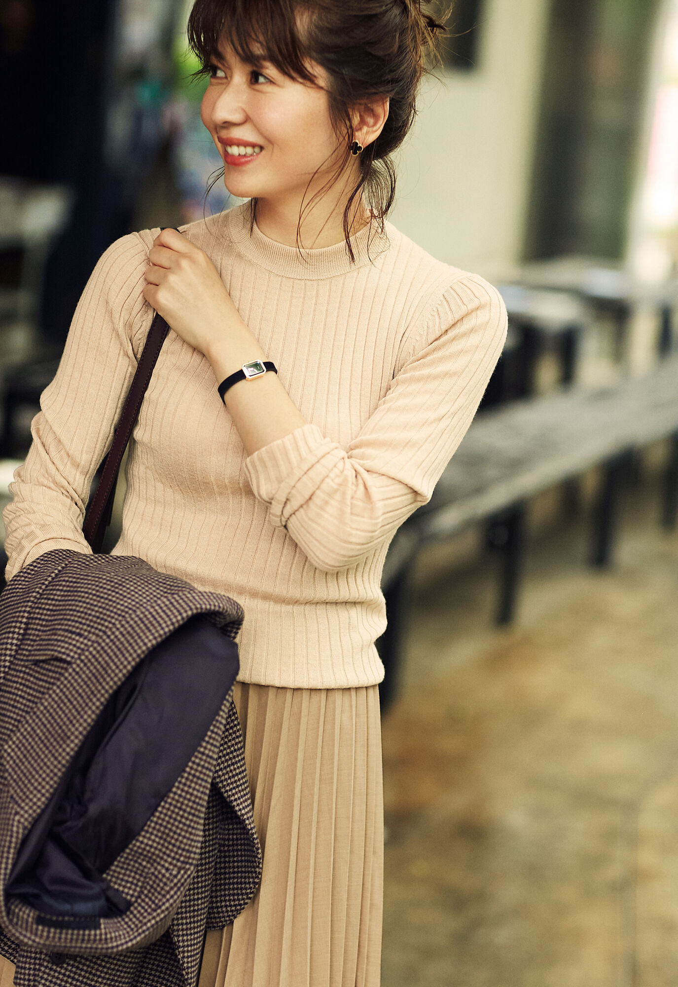 エクストラファインメリノリブクルーネックセーター（長袖）