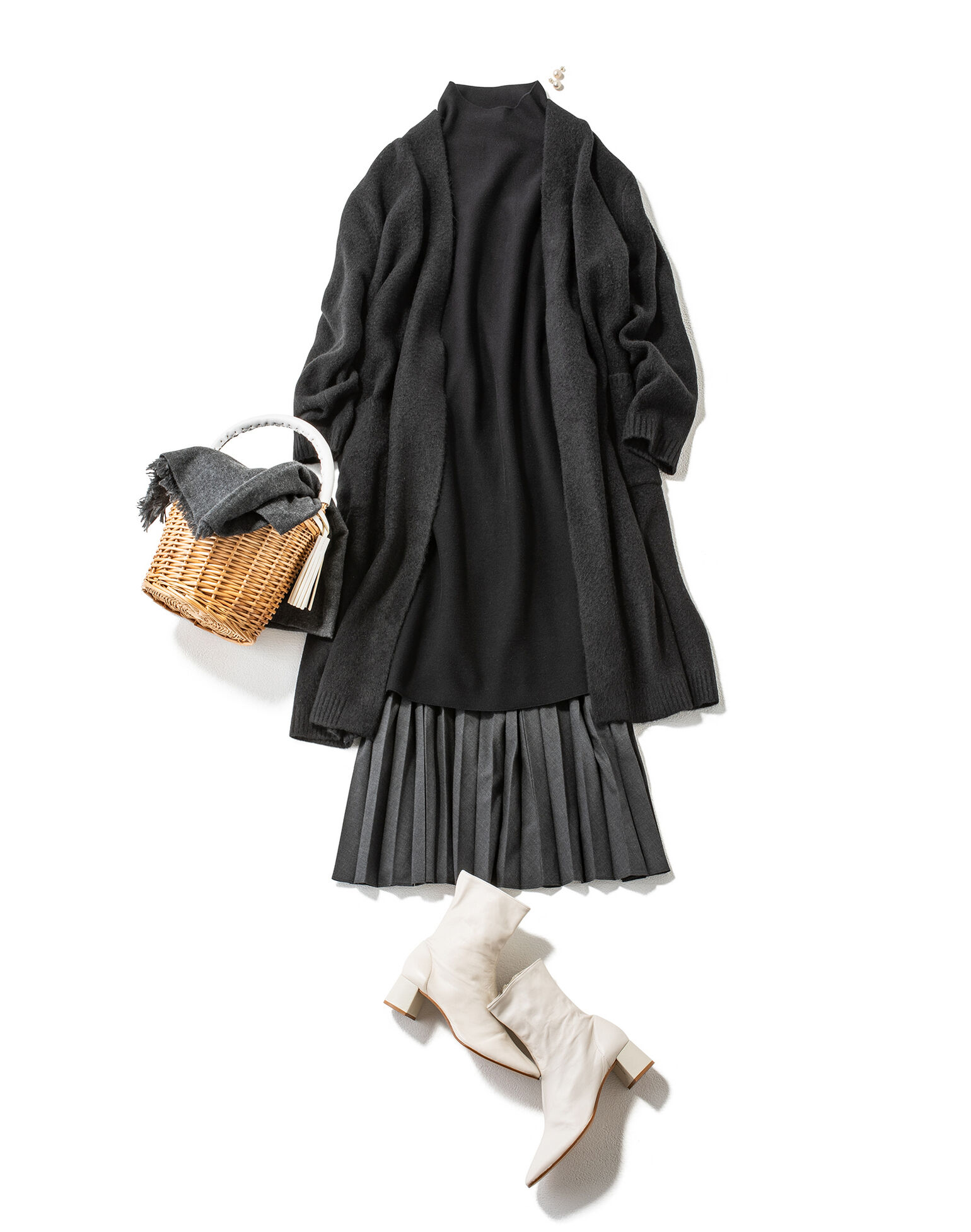 エアリズムキャミソール&カシミヤストール
