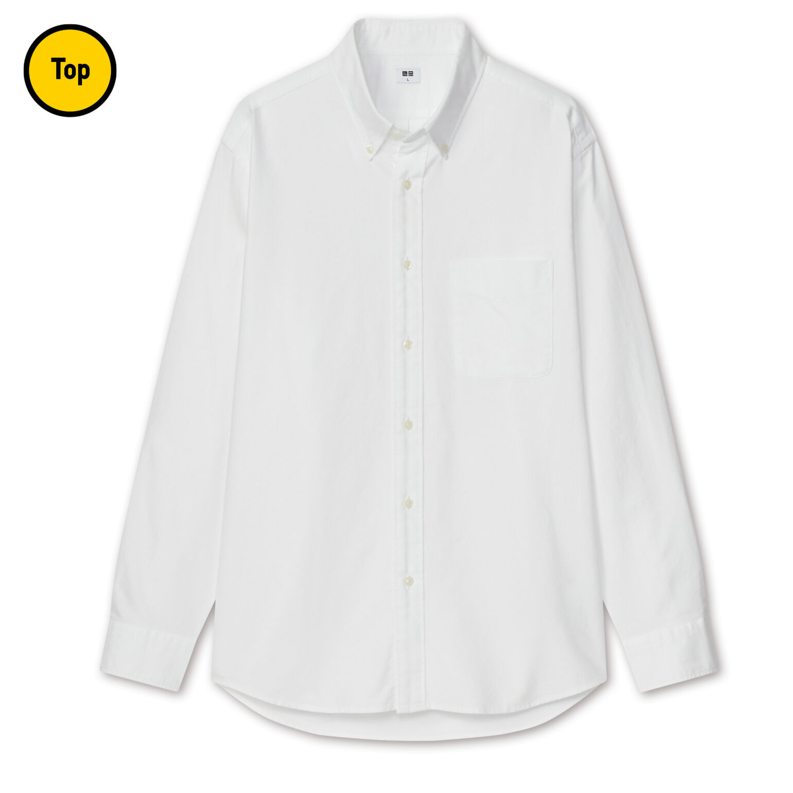 白のオックスフォードシャツ