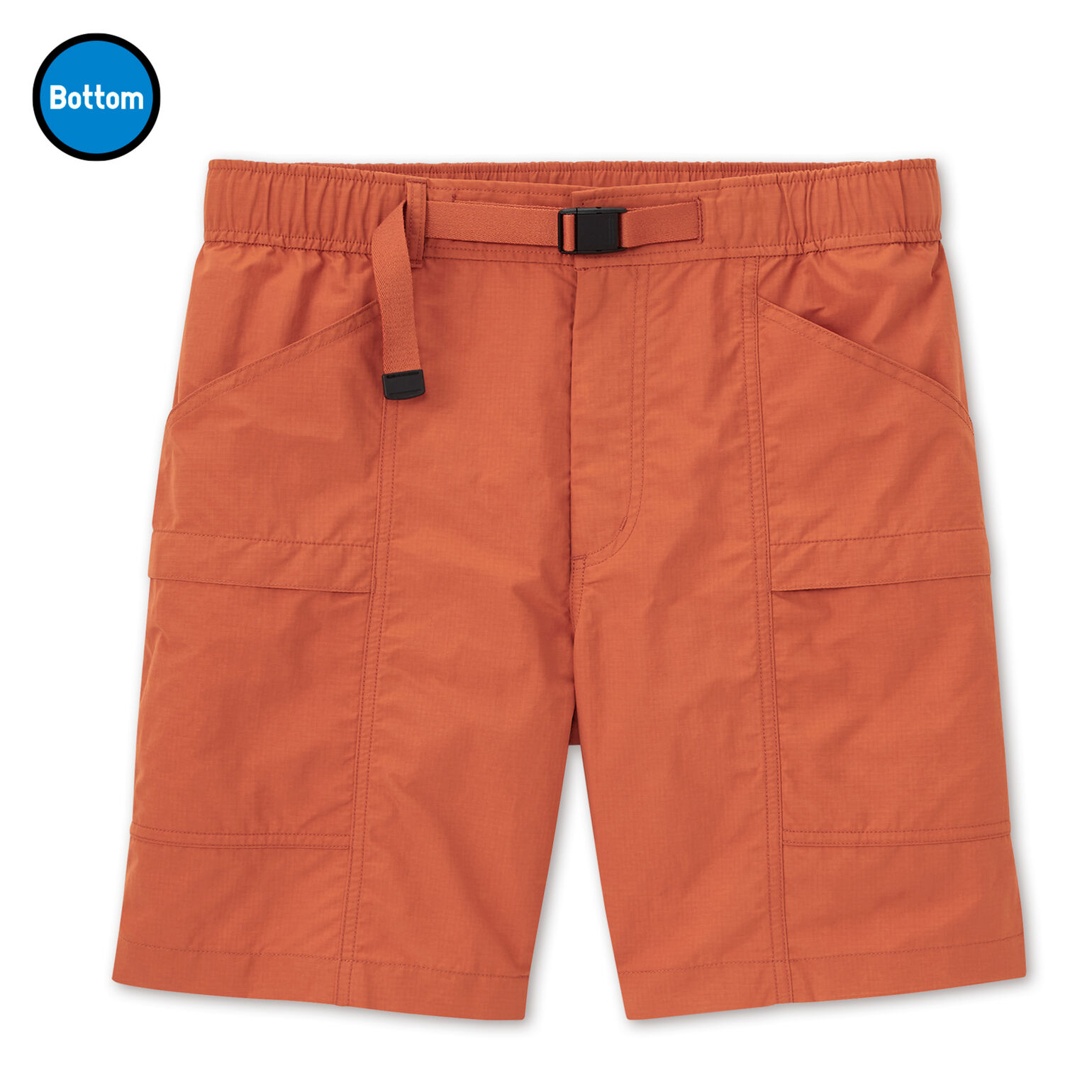 Bottomオレンジのナイロンギアショートパンツ