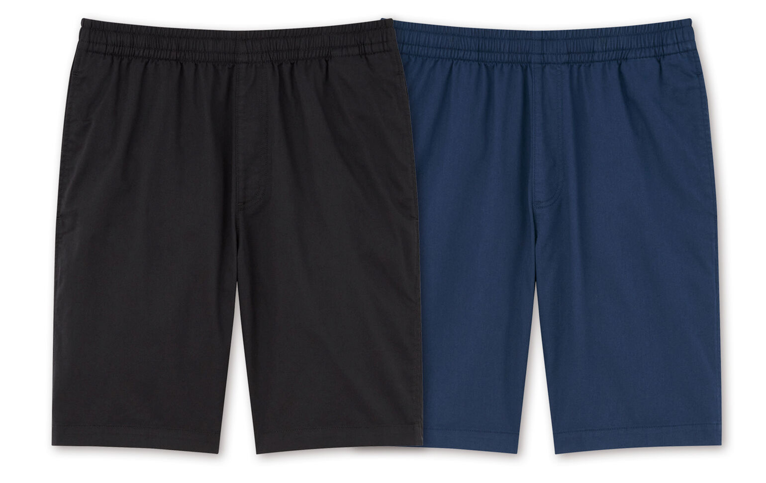 黒のドライストレッチイージーショートパンツと紺色のドライストレッチイージーショートパンツ