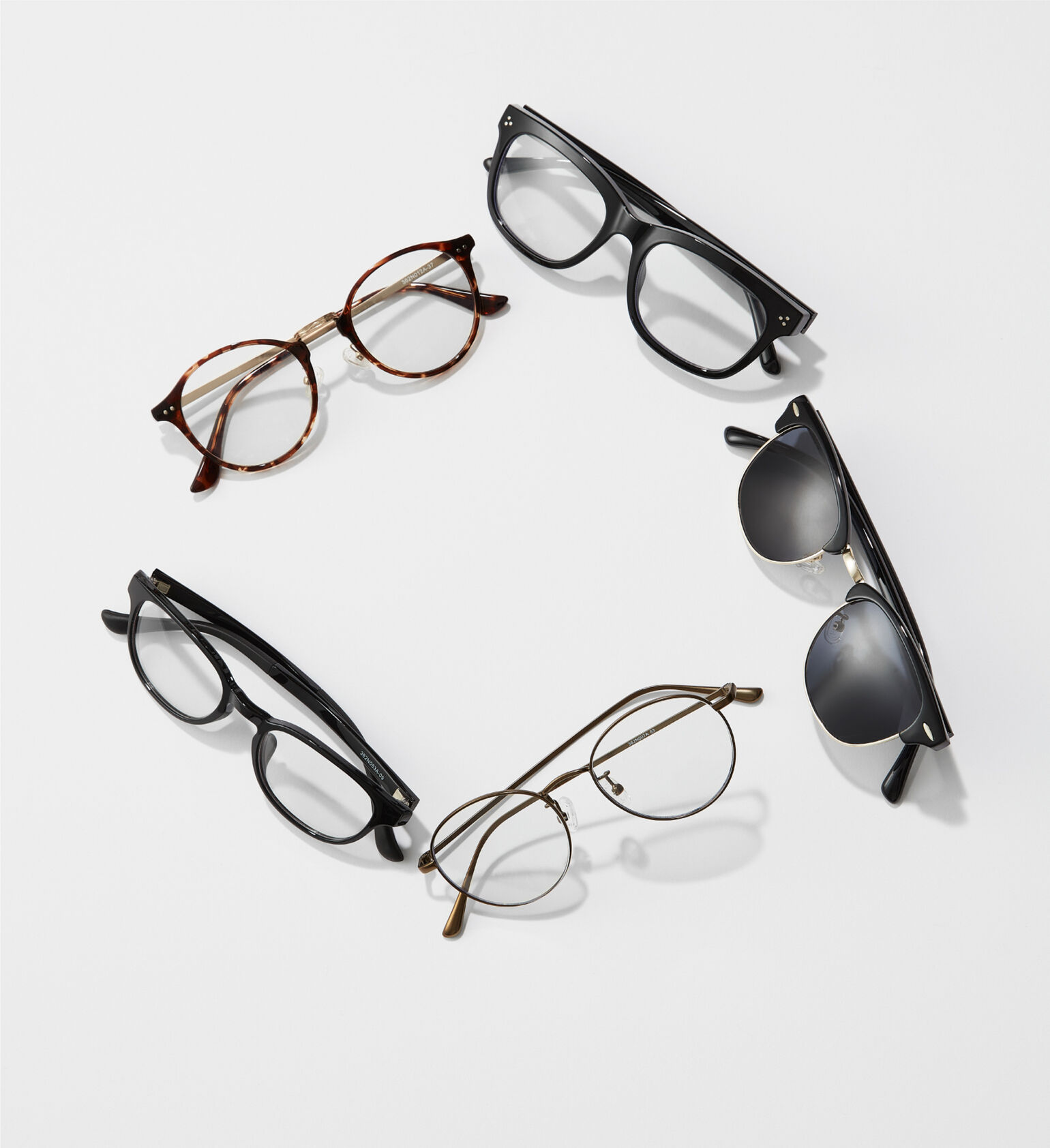 ウェリントンサングラスやボストンコンビクリアサングラスなどのメガネ＆サングラス5点