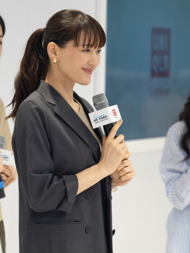 LifeWear スペシャルアンバサダー 綾瀬はるかさん ユニクロ上海でのイベントに登場