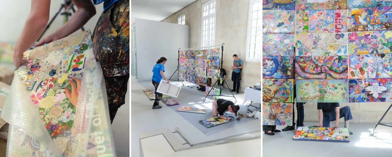 世界中で制作されたアートが平和を願うひとつの大きな作品に