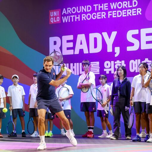 ロジャー・フェデラー氏とともに、次世代育成プロジェクト「Around the World with Roger Federer」を韓国・ソウルで初開催