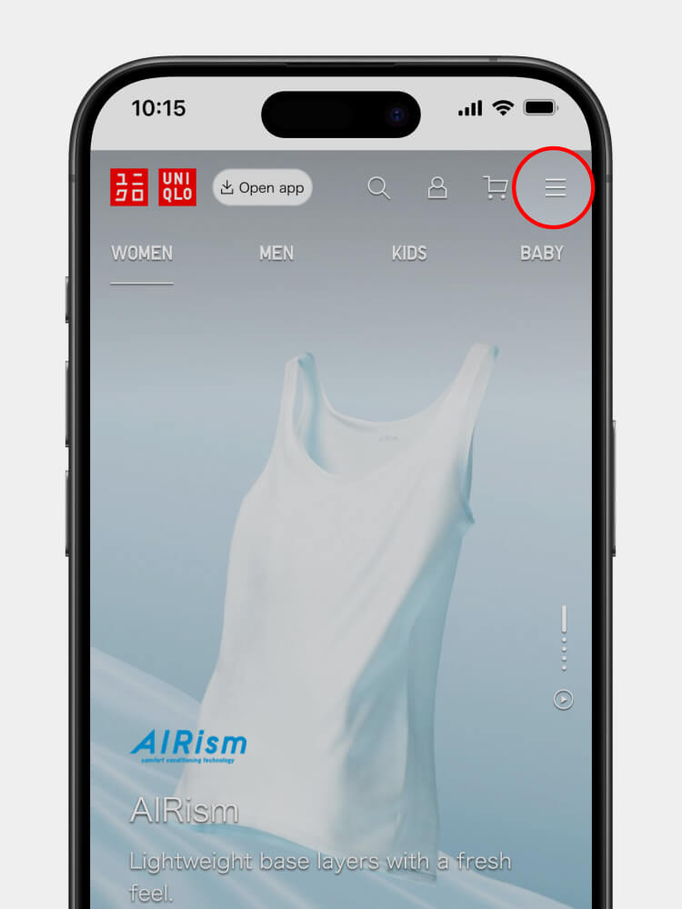 If you're looking for a product, please tap on the menu button(mobile site).