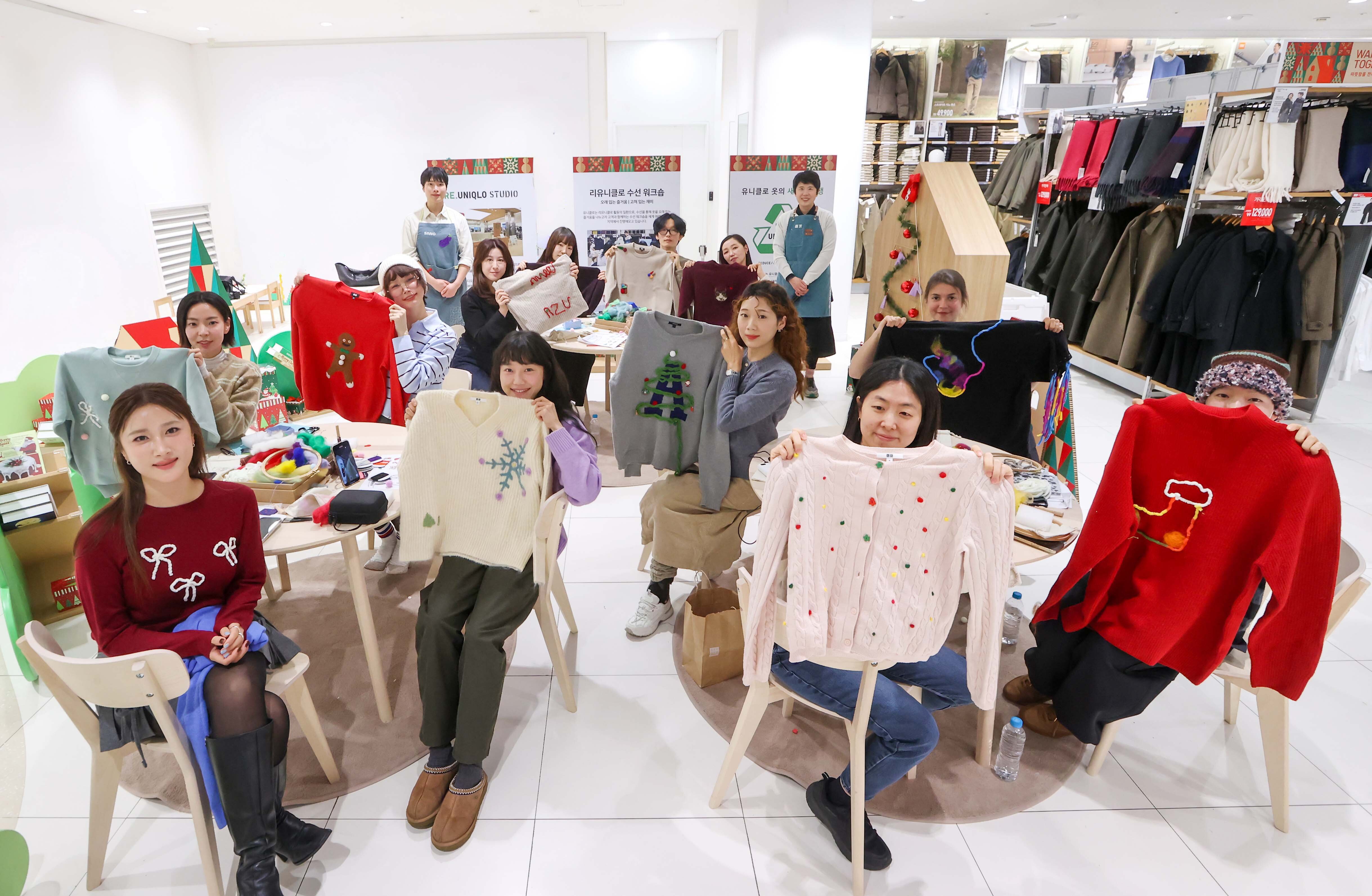 [사진자료1] 유니클로, 연말 홀리데이 시즌 맞아 리유니클로 수선 워크숍 개최.jpg