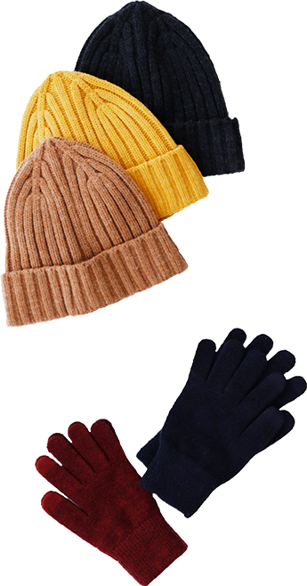 Heattech Knitted Cap & Heattech Knitted Gloves