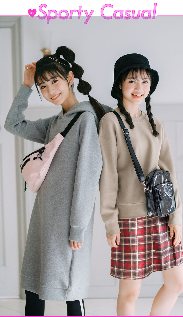 GウルトラストレッチドライスウェットOP(L)&GIRLS フランネルチェックスカートパンツ