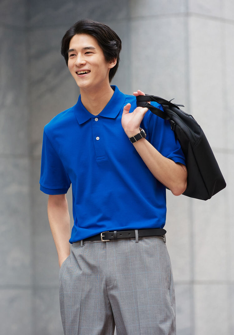 Dry Pique Short-Sleeve Polo Shirt