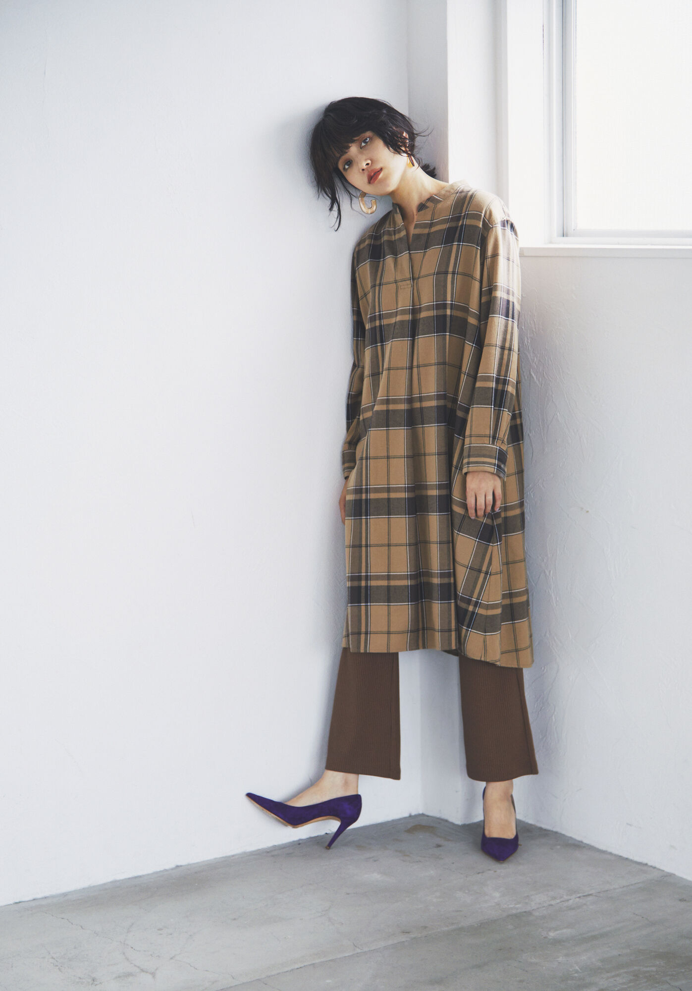 uniqlo flannel dress