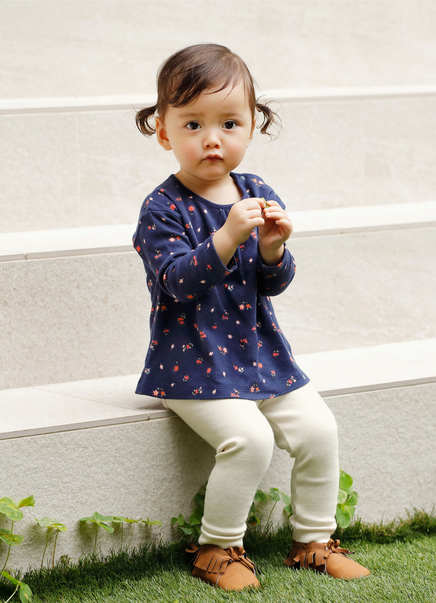 JOY OF PRINTクルーネックT（長袖）＆レギンス（リブ・10分丈）