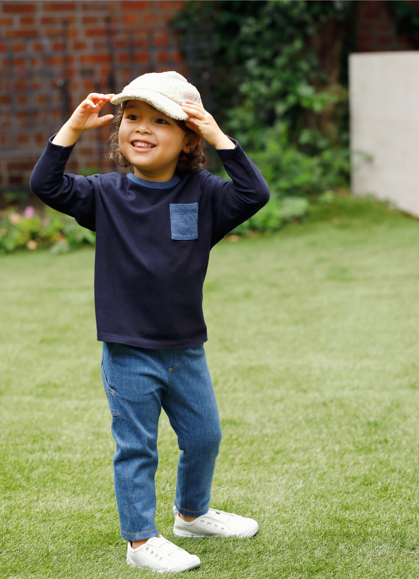 クルーネックT（ポケツキ・長袖）＆カットソーパンツ