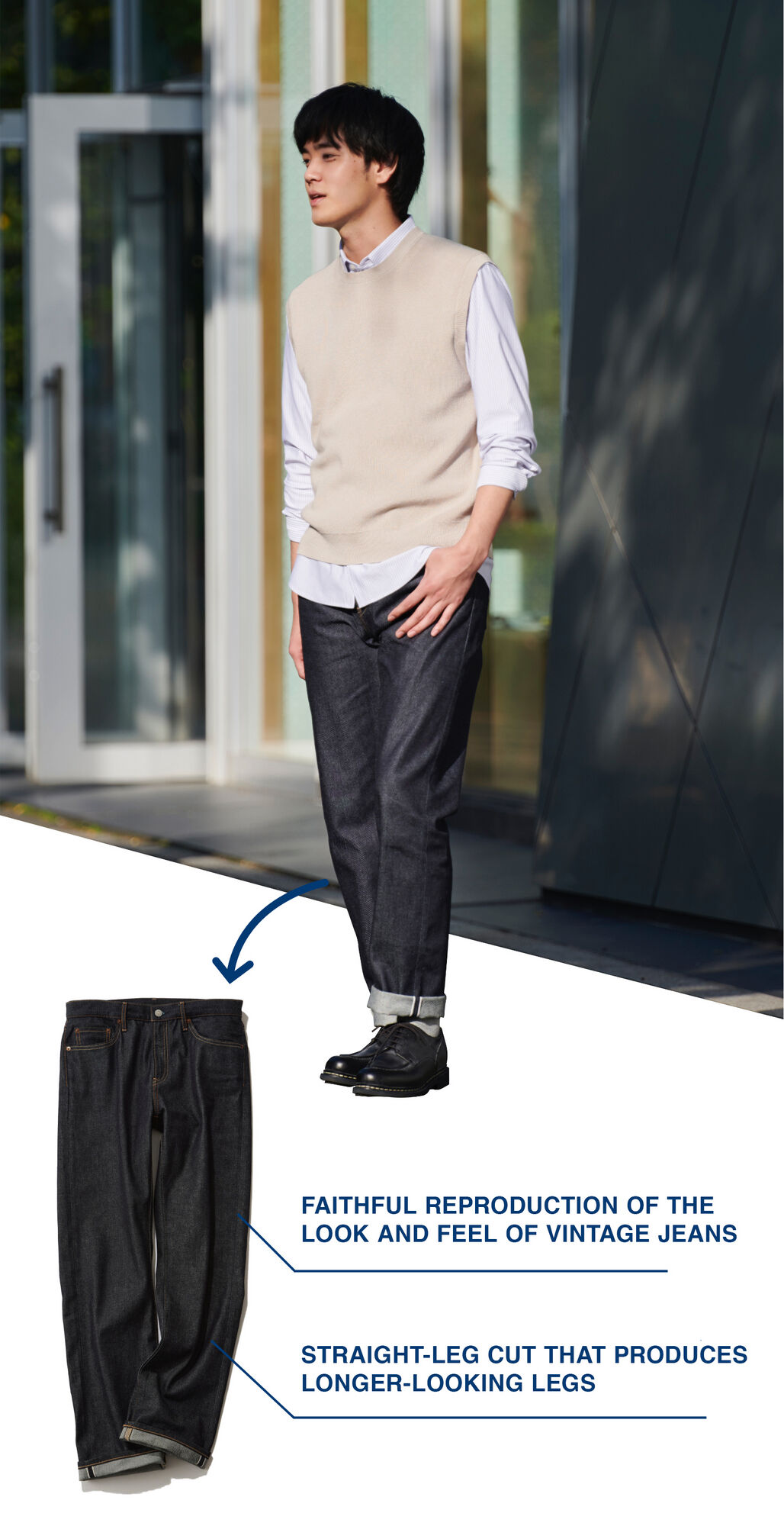 Selvedge Regular Fit Straight Jeans