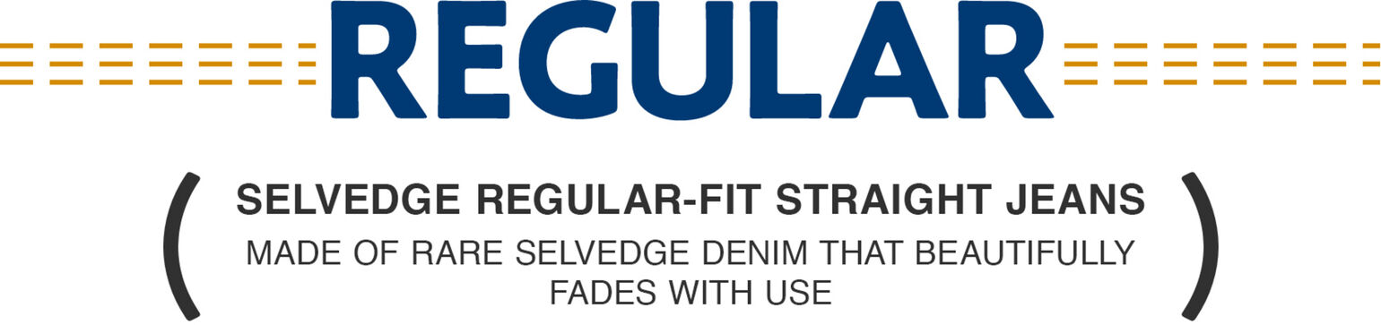 Selvedge Regular Fit Straight Jeans