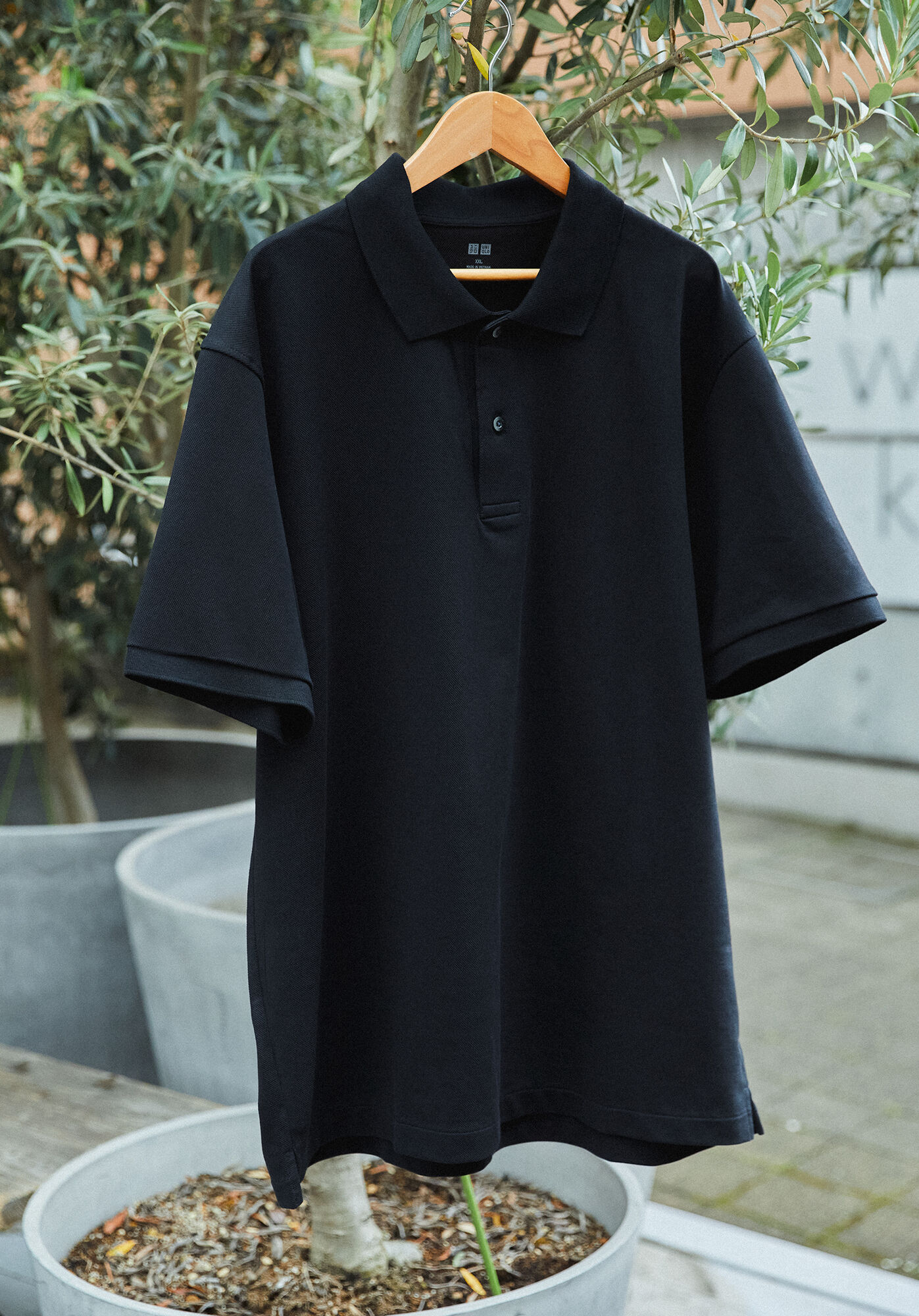 黒いドライカノコポロシャツ