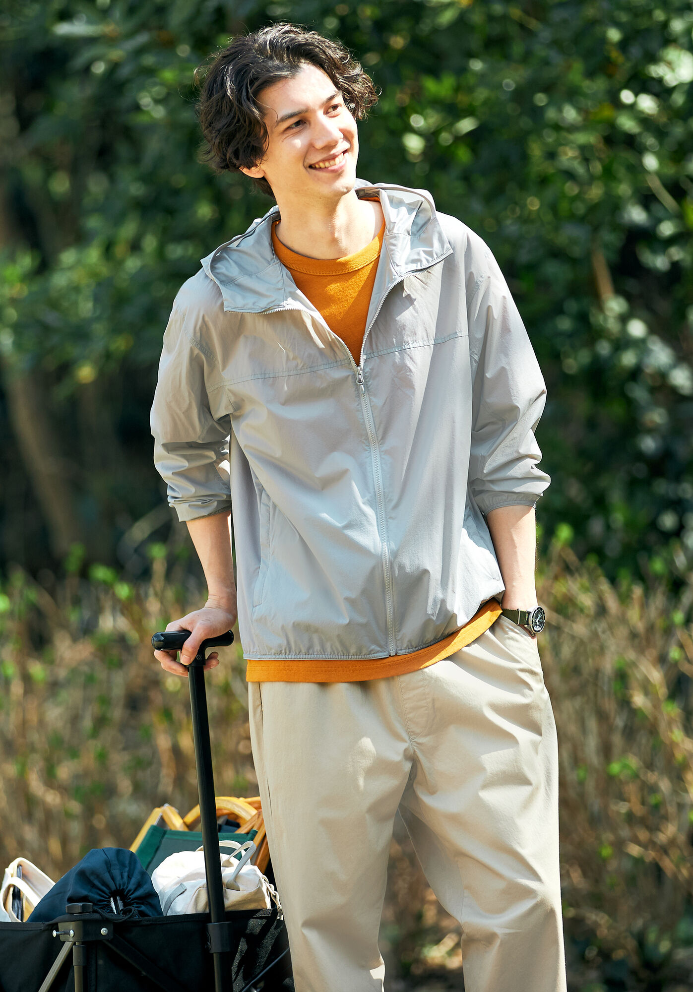 Men Pocketable UV Protection Parka