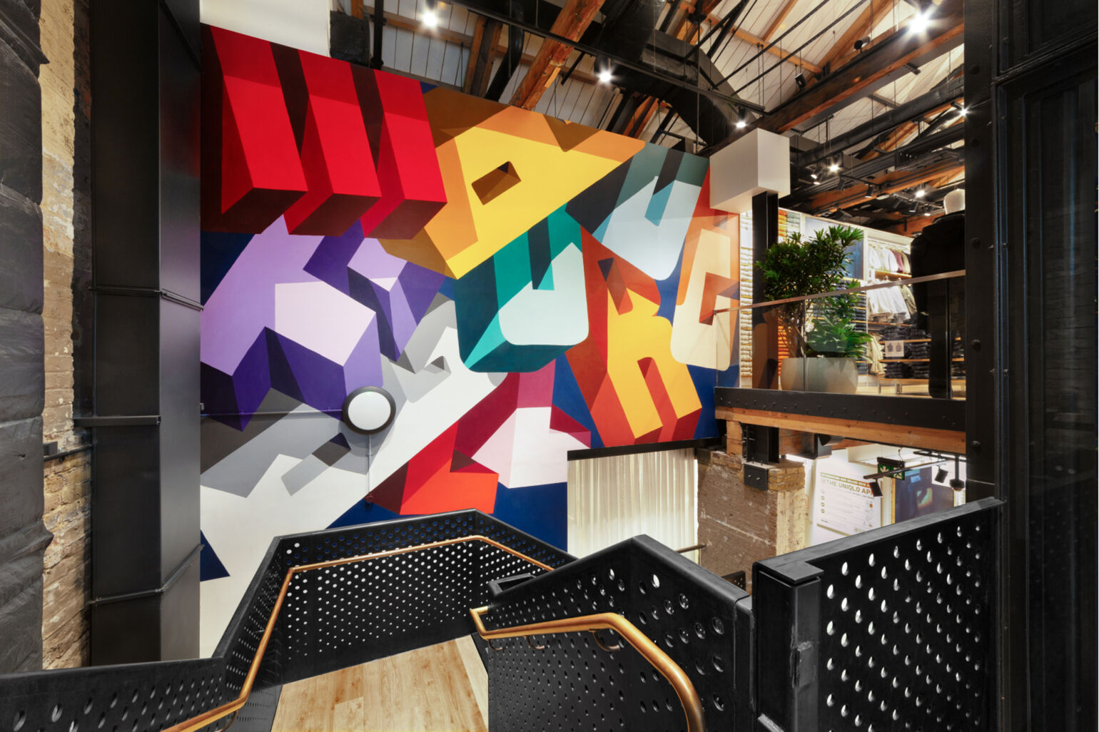 Art mural in the store