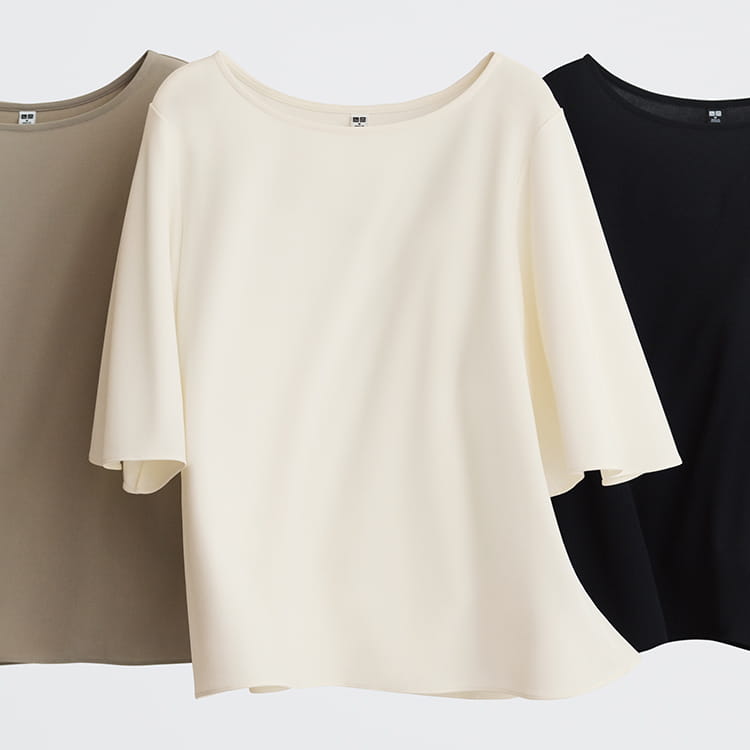 Crepe Jersey Half-Sleeve T-Shirt