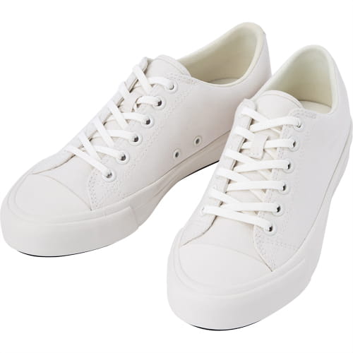 COTTON CANVAS LACE UP SNEAKERS