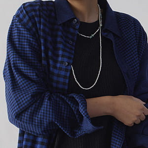 男裝 法蘭絨格紋襯衫 (長袖)(標準領)