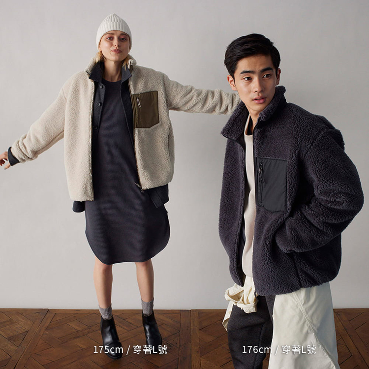 男裝 防風刷毛外套 (長袖)