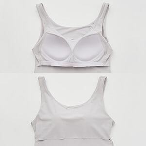 改良罩杯的內部結構，提升合身感。背面的下擺材質十分柔軟，擁有舒適膚觸。將洗滌標籤改成印製設計，減少與肌膚的摩擦不適。