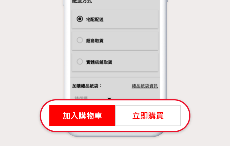 加入購物車，進行結帳