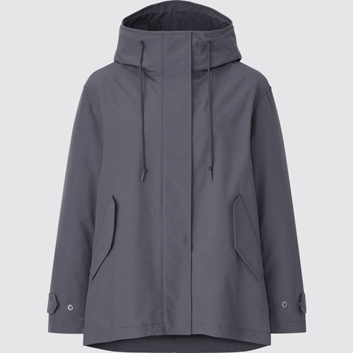 防潑水寬版連帽外套