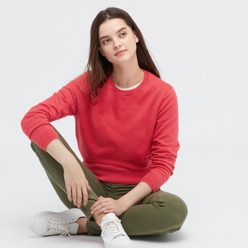 可機洗棉質圓領針織衫(長袖)