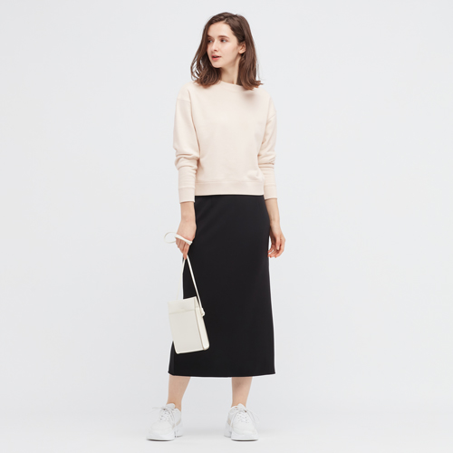 圓領短版休閒上衣(長袖)