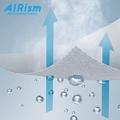 膚觸柔滑、輕柔舒適的AIRism材質。