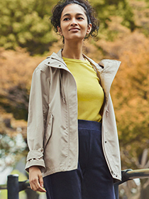 防潑水寬版連帽外套