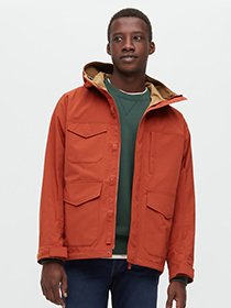 防潑水多口袋連帽外套 