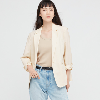亞麻混紡外套 