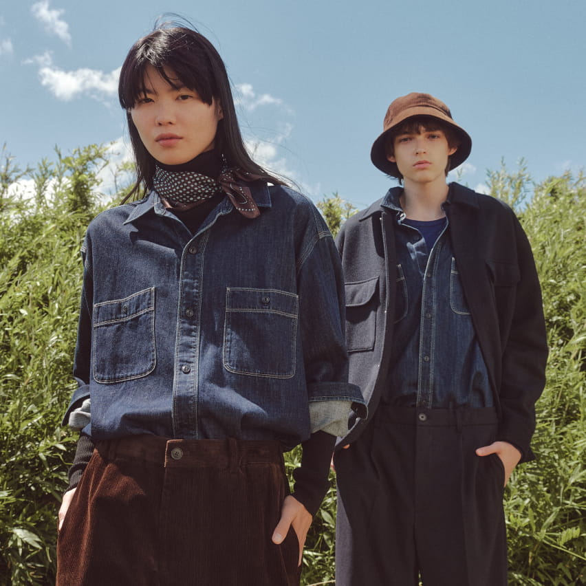  牛仔工作襯衫（長袖）