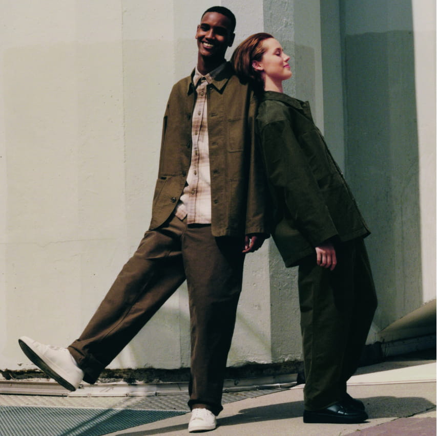 工作外套．寬版工裝風長褲  