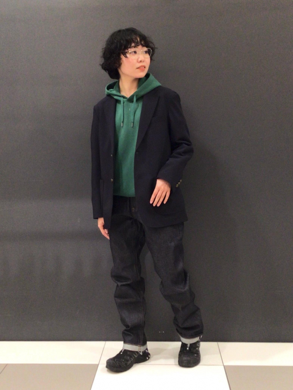 158cm / 休閒連帽上衣(長袖) : S