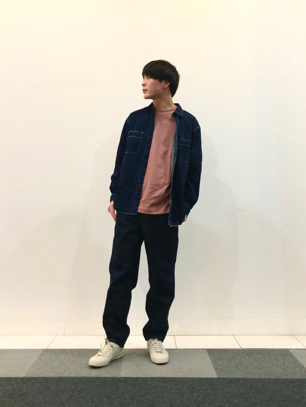 175cm / 牛仔工作襯衫（長袖）: L