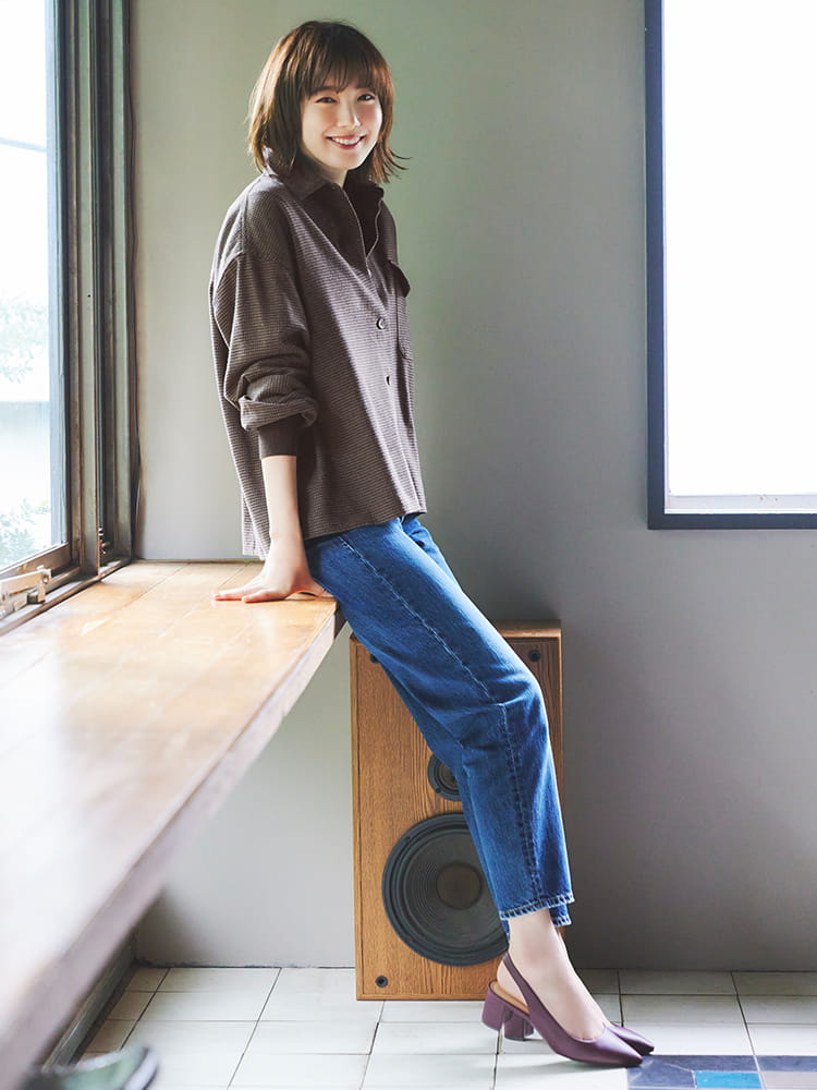 厚法蘭絨短版襯衫式