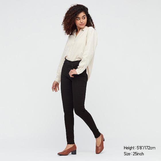 女裝 特級彈性SKINNY 高腰牛仔褲(稍長.褲長78.5cm) (特彈曲線褲) | UQ 搜尋