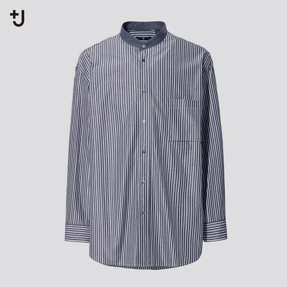 Stand Collar Shirt Uniqlo Supima Long Sleeve 男裝+J SUPIMA