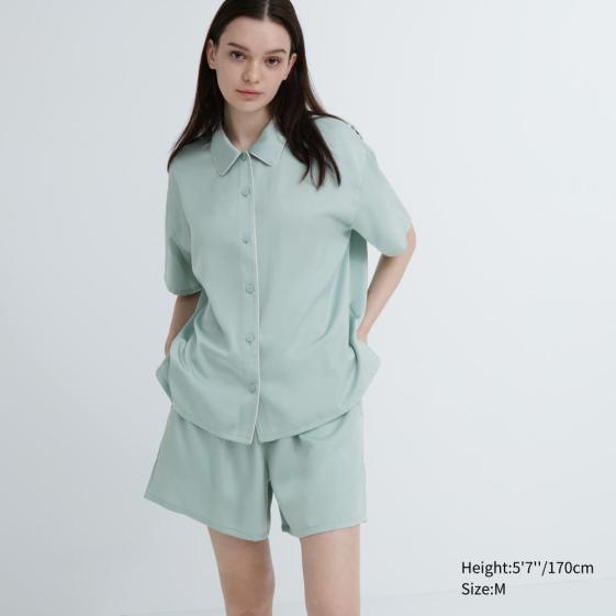 女裝 緞面休閒服組(短袖) | UQ 搜尋