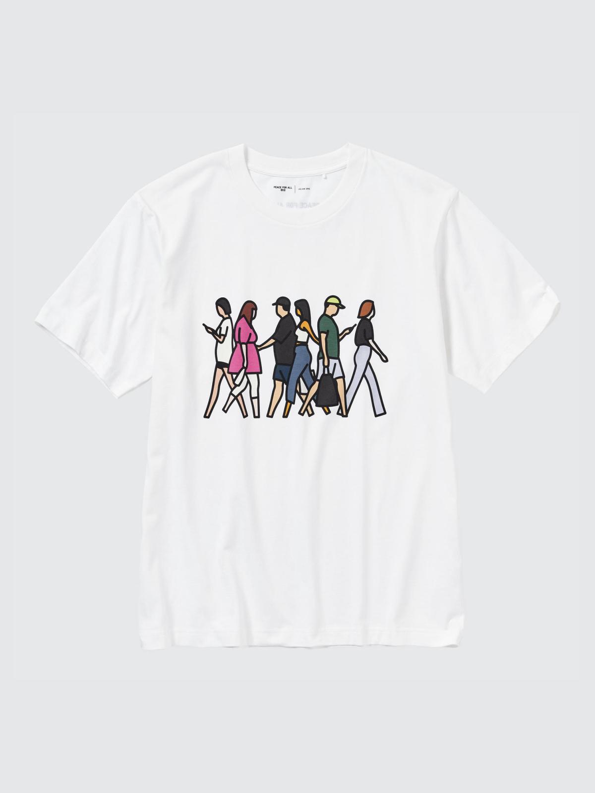 男裝XS-4XL Julian Opie 圓領T恤(短袖) 471336 466374